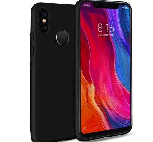 Силиконов калъф / гръб / TPU за Xiaomi Mi 8 - черен / мат