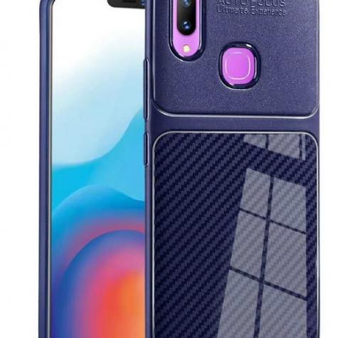 Луксозен силиконов калъф / гръб / TPU Auto Focus за Samsung A40 - тъмно син / Carbon
