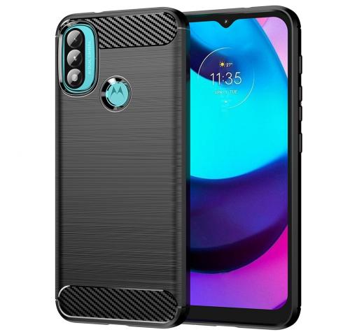 Силиконов калъф / гръб / TPU кейс за Motorola Moto E40 - черен / carbon