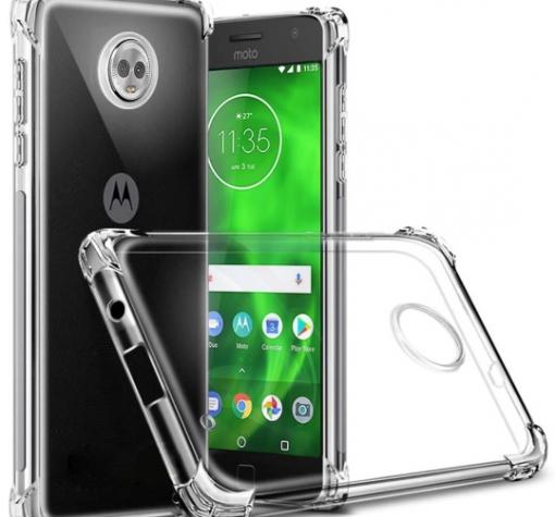 Удароустойчив силиконов калъф за Motorola Moto E5 Plus - прозрачен