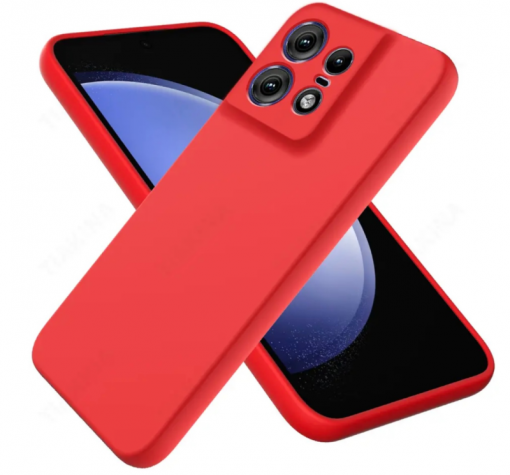 Силиконов калъф / кейс / Nano TPU за Motorola Edge 50 Pro - червен гръб със защита за камерата