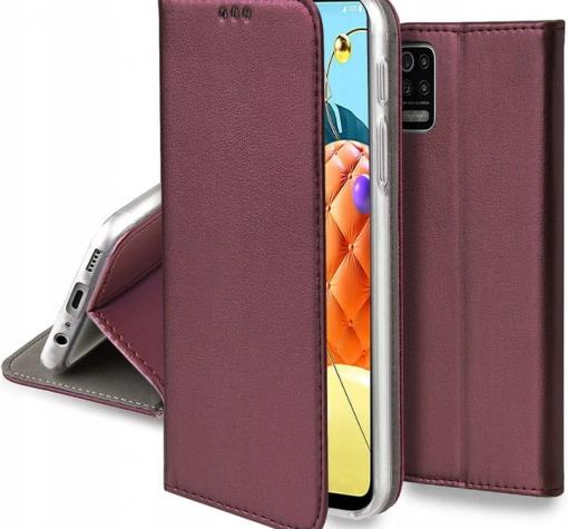Кожен калъф Flip тефтер Magnetic Book със стойка за Motorola Moto G31 / Moto G41 - бордо