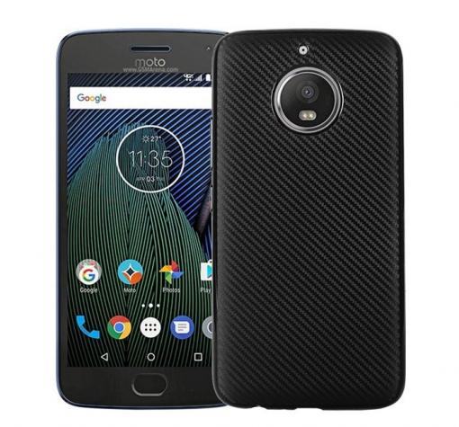 Силиконов калъф / гръб / TPU за Moto G5S+ / Moto G5S Plus - черен / Carbon