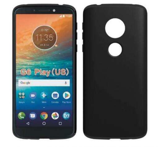 Силиконов калъф / гръб / TPU за Motorola Moto G6 Play - черен / мат