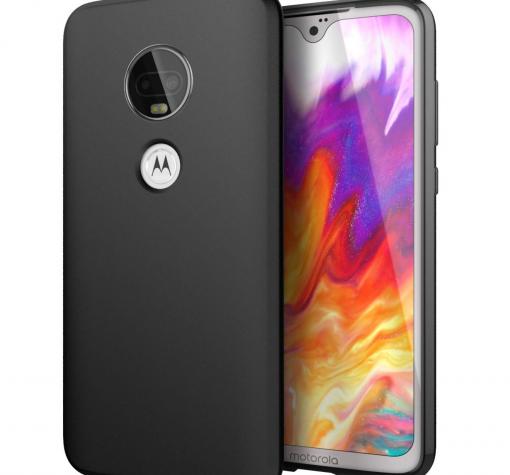 Силиконов калъф / гръб / TPU за Motorola Moto G7 - черен / мат