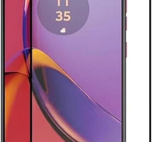 5D full cover Tempered glass Full Glue screen protector Motorola Moto G84 / Извит стъклен скрийн протектор с лепило от вътрешната страна за Motorola Moto G84 - черен кант