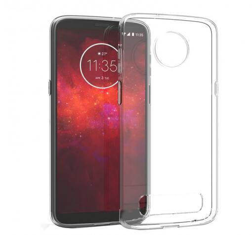 Ултра тънък силиконов калъф / гръб / TPU Ultra Thin за Motorola Moto Z3 Play - прозрачен