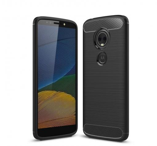 Силиконов калъф / гръб / TPU за Motorola Moto E5 Plus - черен / carbon