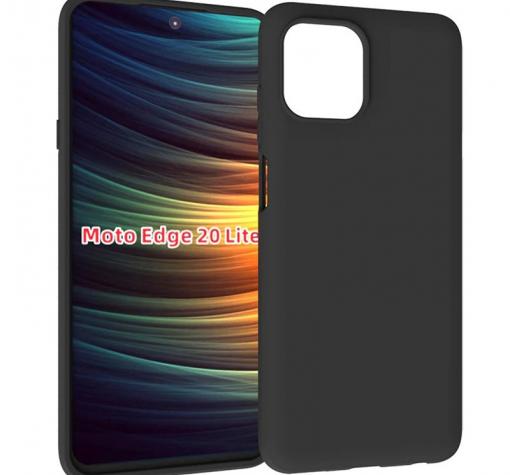 Силиконов калъф / гръб / TPU за Motorola Edge 20 Lite 5G - черен / мат