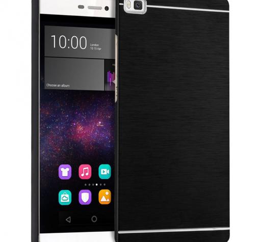 Луксозен твърд гръб MOTOMO за Huawei Ascend P8 Lite / Huawei P8 Lite - черен
