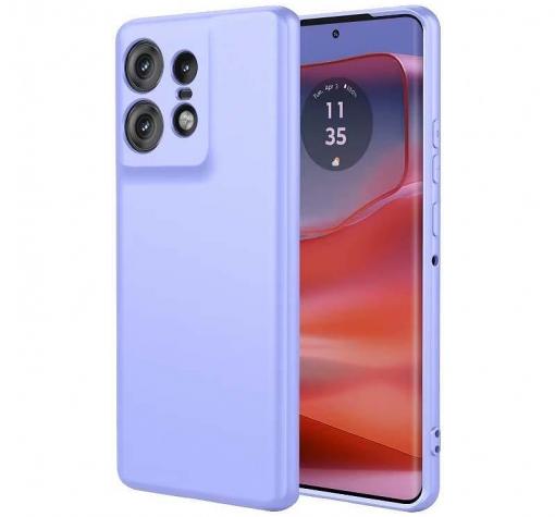 Силиконов калъф / кейс / за Motorola Edge 50 Neo - лилав гръб със защита за камерата