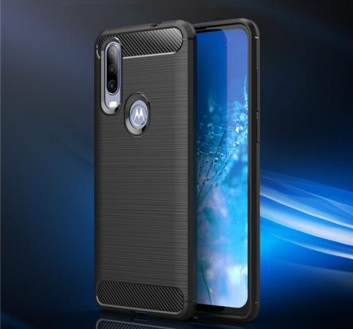 Силиконов калъф / гръб / TPU за Motorola One Action - черен / carbon