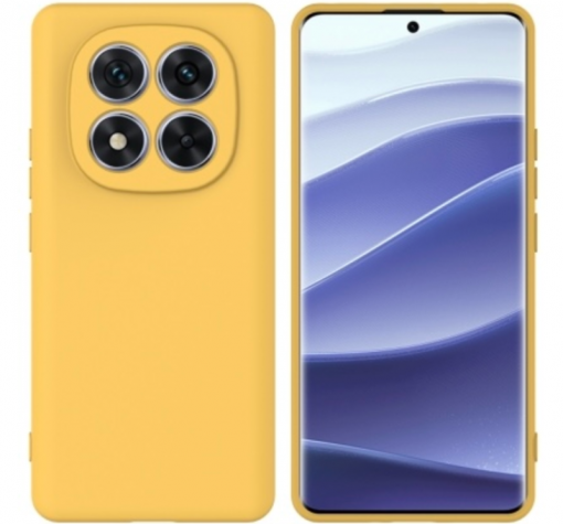 Силиконов калъф / кейс / Nano TPU за Xiaomi Redmi Note 14 Pro - жълт гръб със защита за камерата