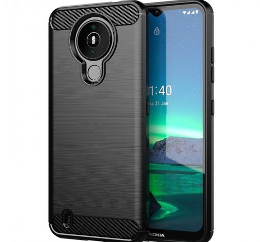 Силиконов калъф / гръб / TPU за Nokia 1.4 - черен / carbon