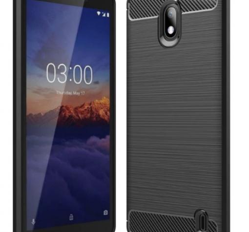Силиконов калъф / гръб / TPU за Nokia 1 Plus - черен / carbon