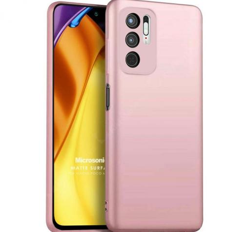 Силиконов калъф / гръб / TPU за Xiaomi Redmi Note 10 5G - Rose Gold / със защита за камерата