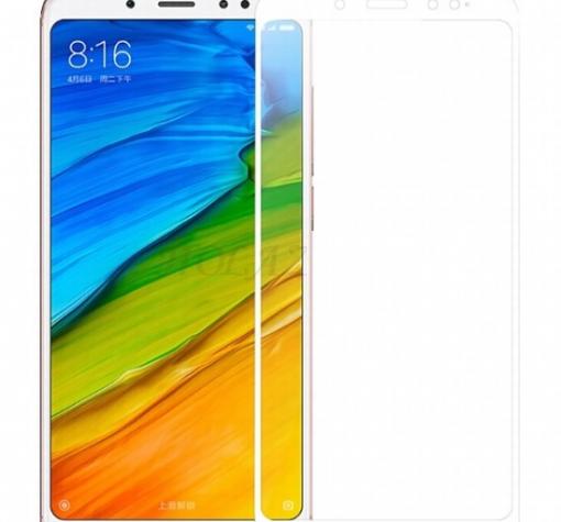 3D full cover Tempered glass screen protector Xiaomi Redmi Note 5 / Note 5 Pro / Извит стъклен скрийн протектор Xiaomi Redmi Note 5 / Note 5 Pro - бял