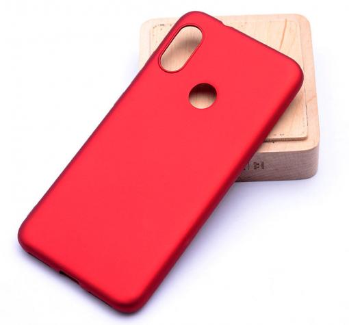 Силиконов калъф / гръб / TPU за Xiaomi Redmi Note 6 / Note 6 Pro - червен / мат