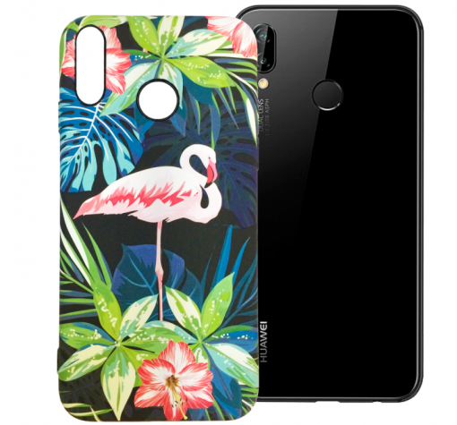 Силиконов калъф / гръб / TPU LUXO за Huawei P20 Lite - розово фламинго