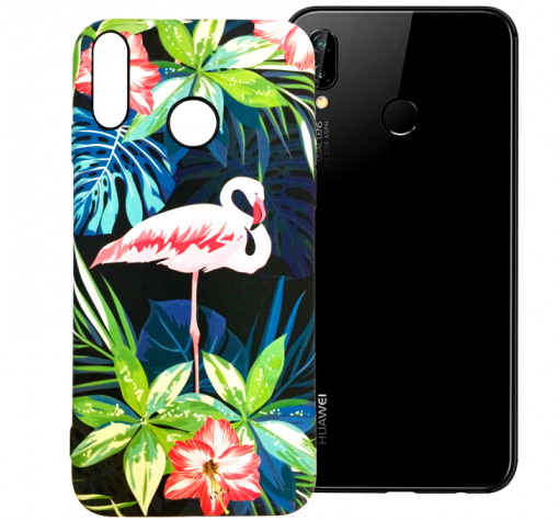 Силиконов калъф / гръб / TPU LUXO за Huawei P Smart Z / Y9 Prime 2019 - розово фламинго