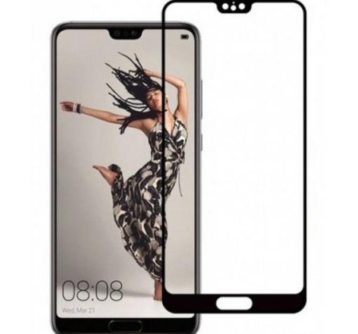 Оригинален 5D full cover Tempered glass screen protector ROAR Huawei P20 / Оригинален извит стъклен скрийн протектор ROAR за Huawei P20 - черен