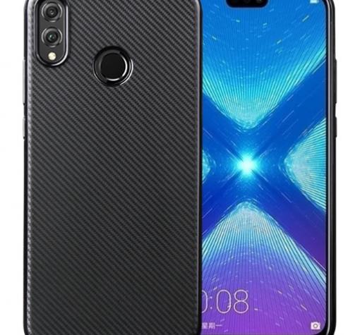 Силиконов калъф / гръб / TPU за Huawei P30 Lite - черен / карбон