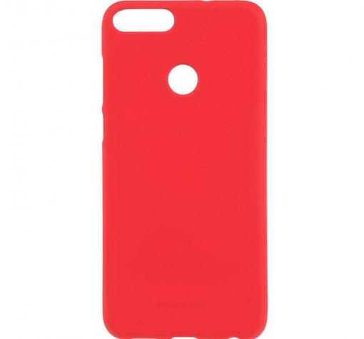 Луксозен силиконов калъф / гръб / TPU Mercury GOOSPERY Soft Jelly Case за Huawei P Smart - червен