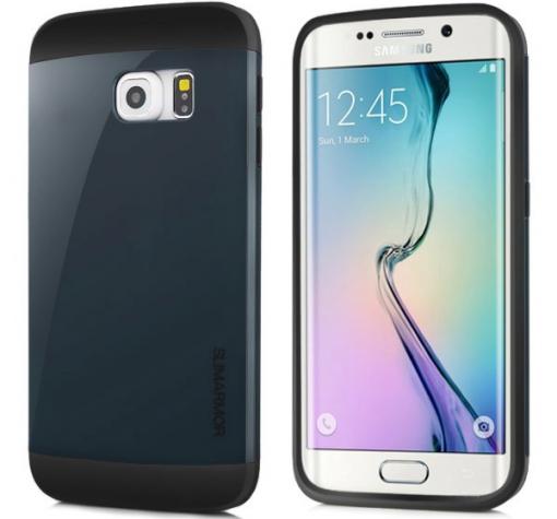Tвърд гръб / капак / SGP Spigen SLIM ARMOR за Samsung S6 Edge G925 - сив