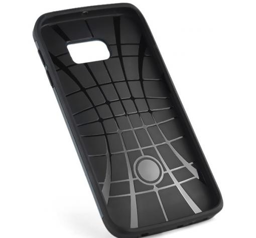 Tвърд гръб / капак / SGP Spigen SLIM ARMOR за Samsung S6 Edge G925 - сив — снимка 4