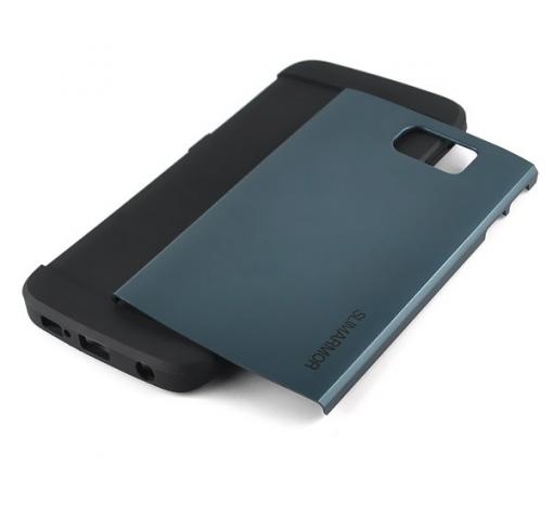Tвърд гръб / капак / SGP Spigen SLIM ARMOR за Samsung S6 Edge G925 - сив — снимка 5