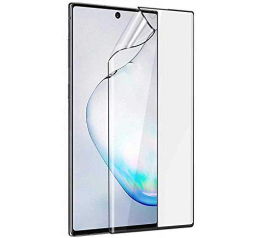 Удароустойчив извит скрийн протектор / 3D Full Cover Pet / за Xiaomi Mi Note 10 / Note 10 Pro - черен