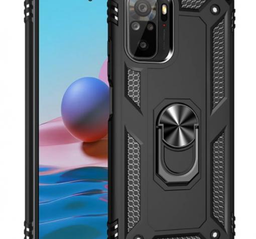Силиконов гръб Spigen със стойка и магнитно захващане за Xiaomi Poco F3 – черен