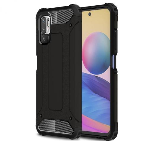 Силиконов гръб / кейс / TPU Spigen Hybrid с твърда част за Poco M3 Pro - черен