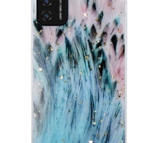 Силиконов калъф / гръб / TPU за Xiaomi Poco M3 - пера / блестящи стружки