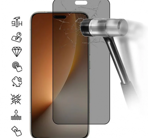 Privacy 5D full cover Tempered glass Full Glue screen protector Samsung A27 / Извит стъклен скрийн протектор Privacy с лепило от вътрешната страна за Samsung A27 - черен / прозрачен
