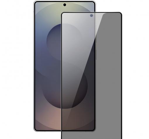 Privacy 5D full cover Tempered glass Samsung A17 / Извит стъклен скрийн протектор с лепило от вътрешната страна Samsung A17 - черен / прозрачен