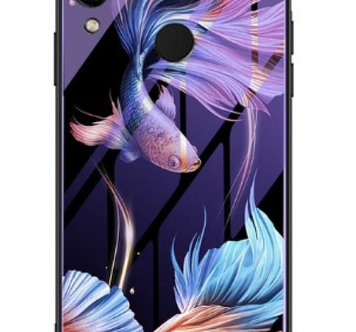 Луксозен стъклен твърд гръб за Huawei P Smart Z / Y9 Prime 2019 - Underwater world