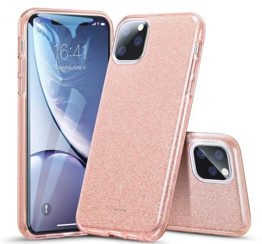 Силиконов калъф / гръб / TPU кейс за Samsung A52 / A52 5G - розов / брокат