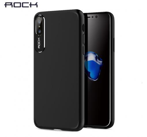 Луксозен твърд гръб ROCK Classy Series за Apple iPhone X - черен