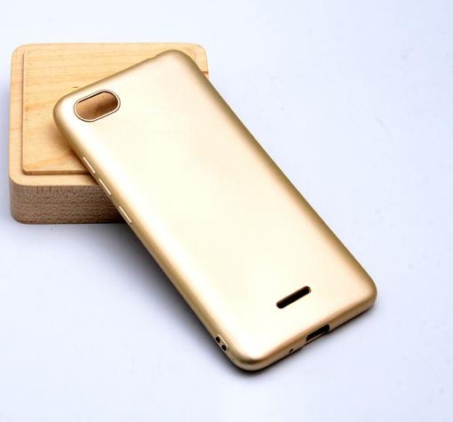 Силиконов калъф / гръб / TPU за Xiaomi RedMi 6A - златист / мат