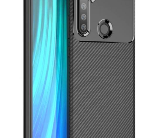 Луксозен силиконов калъф / гръб / TPU Auto Focus за Xiaomi Redmi Note 8 2021 - черен / Carbon