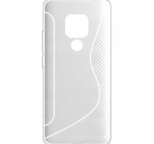 Силиконов калъф / гръб / TPU S-Line за Huawei Mate 20 - прозрачен / carbon
