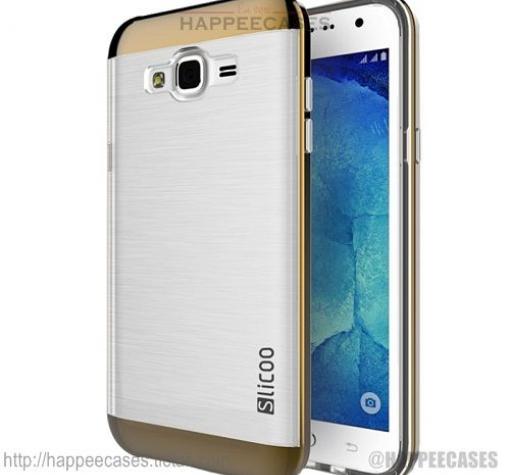 Луксозен силиконов гръб Slicoo Hybrid за Samsung J7 / Samsung J7 - меден / прозрачен