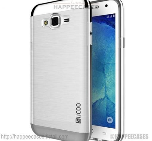 Луксозен силиконов гръб Slicoo Hybrid за Samsung J7 / Samsung J7 - сребрист / прозрачен