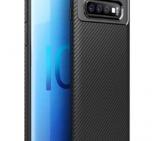 Луксозен силиконов калъф / гръб / TPU Auto Focus за Samsung S10 - черен / Carbon