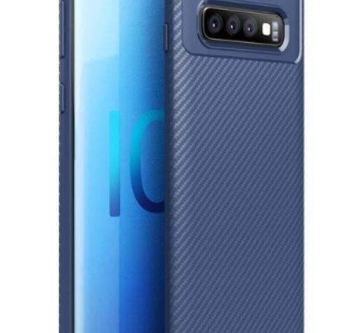 Луксозен силиконов калъф / гръб / TPU Auto Focus за Samsung S10 - тъмно син / Carbon