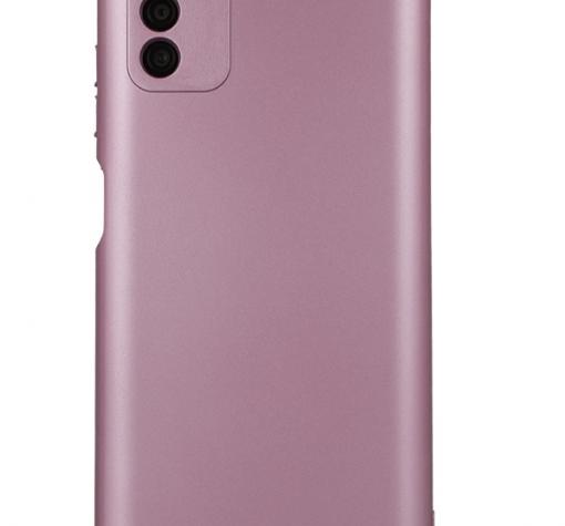 Силиконов калъф / гръб / TPU кейс Metallic Cover за Samsung S22 5G - розов
