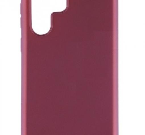 Силиконов калъф / гръб / TPU кейс за Samsung S22 Ultra 5G - бордо / мат