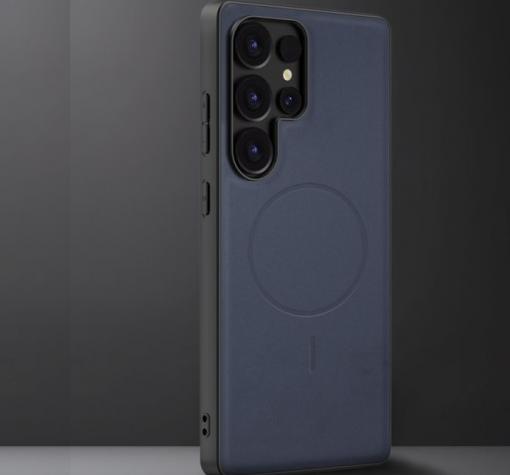 Луксозен гръб / кейс / X-Level Duke Magnet Series с безжично зареждане MagSafe за Samsung S25 - тъмно син
