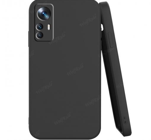 Луксозен силиконов калъф / гръб / кейс за Xiaomi Mi 12T / 12T Pro 5G - черен със защита за камерата